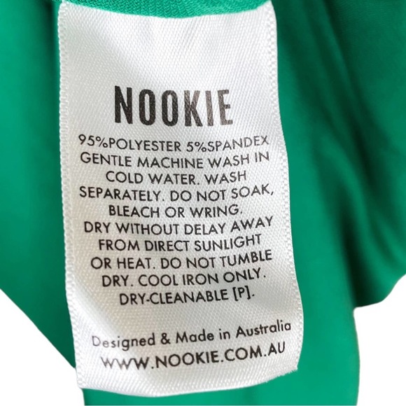 Nookie NWT Emerald Green Long Sleeve Cutout Jewel Gown - Small - Picture 11 of 11